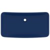 Luxusní umyvadlo obdélníkové matné tmavě modré 71x38cm keramika 146957