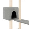 Škrabadlo pro kočky se škrabacími sloupky světle šedé 82 cm 171760