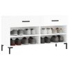 Botník bílý s vysokým leskem 102 x 35 x 55 cm kompozitní dřevo 829742