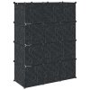 Modulární skříň s 9 přihrádkami 109x36,5x143 cm černobílá 240497