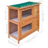 Zahradní králíkárna/domek pro drobná zvířata 4 dvířka dřevěná 170159