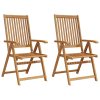 Skládací zahradní židle 2 ks masivní akácie hnědé 41820