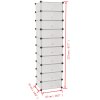 Organizér na boty s 10 přihrádkami, bílý 244919