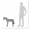 Stojící plyšová hračka zebra černá a bílá XXL 91335