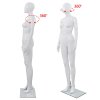Dámská figurína celá postava základna ze skla lesklá bílá 175cm 142928