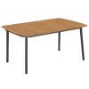 Zahradní stůl 150 x 90 x 72 cm masivní akácie dřevo a ocel 44234