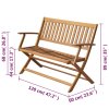 Zahradní lavice 120 cm masivní akácie 44132