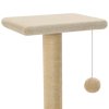 Škrabadlo pro kočky sisalové sloupky 65 cm béžové 170548