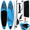 Nafukovací SUP paddleboard 305 x 76 x 15 cm modrý 92737