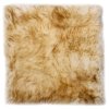 Podsedáky na židle 2 ks hnědé žíhané 40 x 40 cm pravá ovčí kůže 283887