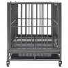 Klec pro psy s kolečky ocel 92 x 62 x 76 cm 171491