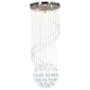 Stropní svítidlo s křišťálovými korálky stříbrné spirálové G9 281577