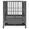 Klec pro psy s kolečky ocel 102 x 72 x 85 cm 171492