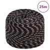 Pracovní lano černé 6 mm 25 m polypropylen 152337
