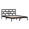 Rám postele černý 150 x 200 cm King Size masivní dřevo 3101227