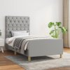 Rám postele bez matrace světle šedá 80 x 200 cm textil 3125252