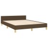 Rám postele bez matrace tmavě hnědý 140 x 190 cm textil 3124971