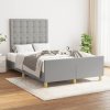 Rám postele bez matrace světle šedá 120 x 200 cm textil 3125284