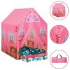 Dětský stan na hraní s 250 míčky růžový 69 x 94 x 104 cm 3107749