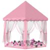 Princeznovský stan na hraní s 250 míčky růžový 133 x 140 cm 3107714