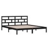 Rám postele černý 135 x 190 cm Double masivní dřevo 3101197
