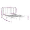 Rám postele černý masivní dřevo 150 x 200 cm King Size 3105609