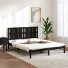 Rám postele černý masivní dřevo 150 x 200 cm King Size 3105609