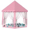 Princeznovský stan na hraní s 250 míčky růžový 133 x 140 cm 3107713