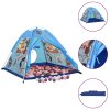 Dětský stan na hraní s 250 míčky modrý 120 x 120 x 90 cm 3107744