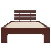 Rám postele tmavě hnědý masivní borovice 100 x 200 cm 283173