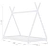 Rám dětské postele bílý masivní borovice 70 x 140 cm 283358