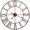Nástěnné hodiny kovové 58 cm červené 283864
