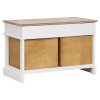Lavice do předsíně 70 x 35 x 45 cm dřevo pavlovnie 284079