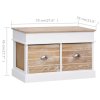 Lavice do předsíně 70 x 35 x 45 cm dřevo pavlovnie 284079