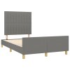 Rám postele bez matrace tmavě šedá 120 x 200 cm textil 3125204