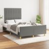 Rám postele bez matrace tmavě šedá 120 x 200 cm textil 3125204