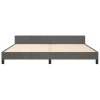 Rám postele bez matrace tmavě šedý 200 x 200 cm samet 3125776