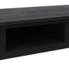 Konzolový stolek černý 110 x 45 x 76 cm dřevo 284161