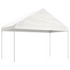 Altán se střechou bílý 17,84 x 4,08 x 3,22 m polyethylen 3155516
