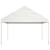 Altán se střechou bílý 17,84 x 4,08 x 3,22 m polyethylen 3155516
