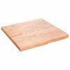 Nástěnná police světle hnědá 60x60x(2-4)cm ošetřený masivní dub 363654