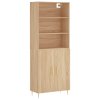 Skříň highboard dub sonoma 69,5 x 34 x 180 cm kompozitní dřevo 3189240