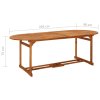9dílný zahradní jídelní set 220x90x75 cm masivní akáciové dřevo 3086974