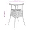 5dílný zahradní bistro set s poduškami černý polyratan 3187433