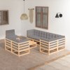 9dílná zahradní sedací souprava s poduškami masivní borovice 3076719