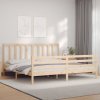 Postel bez matrace 200 x 200 cm masivní borovice 3193876