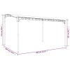 Stříška antracitová 4 x 3 m 180 g/m² textil a ocel 362395