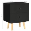 Noční stolky 2 ks černé 40 x 30 x 50 cm masivní borové dřevo 285225