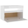 Noční stolky s LED osvětlením 2 ks bílé vysoký lesk 60x35x40 cm 3082787