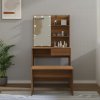 Toaletní stolek sada s LED hnědý dub kompozitní dřevo 3114114